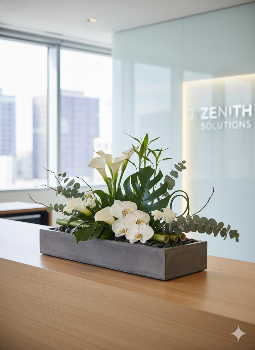 Professional corporate floral arrangement